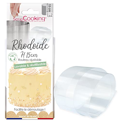 ScrapCooking 9426 Rhodoid-Band, Höhe 15 cm x 1,5 m, Rolle Rhodoid, transparent, für Kuchen, Desserts, Mousse, Käsekuchen, Backzubehör ScrapCooking 9426 Rhodoid-Band, Höhe 15 cm x 1,5 m, Rolle Rhodoid, transparent, für Kuchen, Desserts, Mousse, Käsekuchen, Backzubehör von ScrapCooking