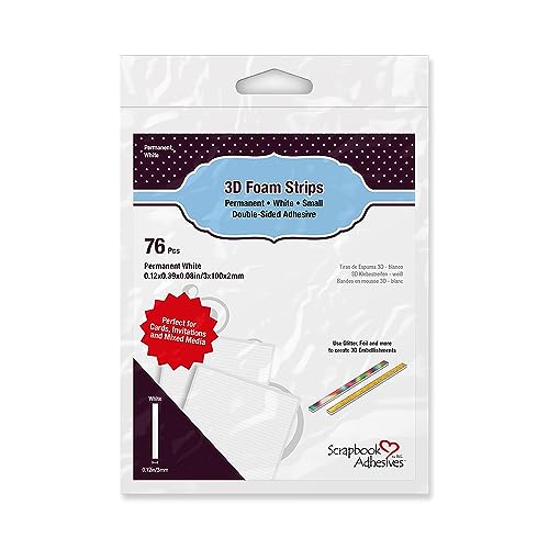 SCRAPBOOK ADHESIVES BY 3L 01230-10 3D Foam Strips, White, Einheitsgröße von SCRAPBOOK ADHESIVES BY 3L