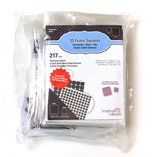 Scrapbook Adhesives by 3L 3D Adhesive Foam Squares, Sonstige, Black, 0.08 x 1.89 x 2.56 cm von Scrapbook Adhesives