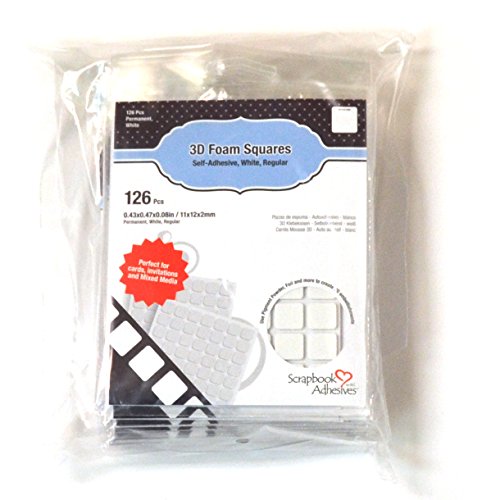 Scrapbook Adhesives by 3L 3D Adhesive Foam Squares, Sonstige, White, 0.08 x 1.89 x 2.56 cm von Scrapbook Adhesives by 3L