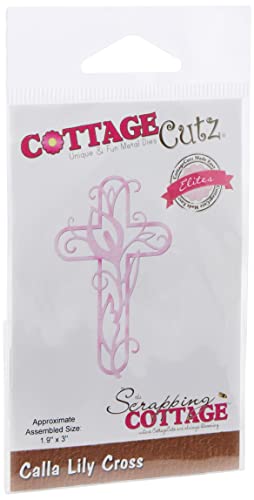 SCRAPPING COTTAGE INC 624271 Cottagecutz Elite Stanzform Lilie, Calla Lily Kreuz 3,8 x 7,6 cm, Einheitsgröße von CottageCutz