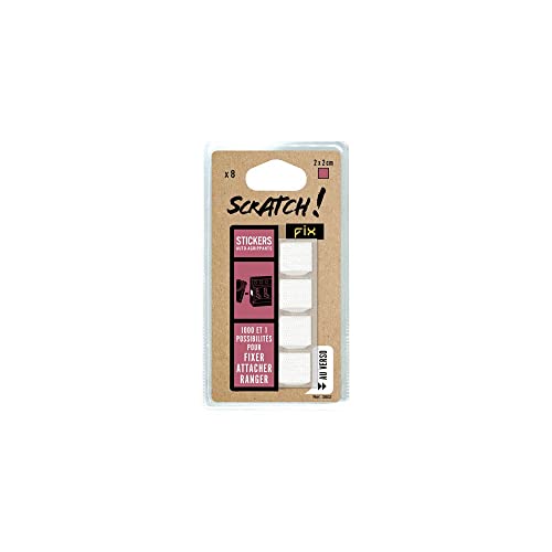 SCRATCH FIX 3760161438025 Klebeband, quadratisch, 20 x 20 mm, 8 Stück, farblos, Einheitsgröße SCRATCH FIX 3760161438025 Klebeband, quadratisch, 20 x 20 mm, 8 Stück, farblos, Einheitsgröße von SCRATCH FIX
