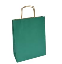 Farbige Papiertüten - ohne Druck (250 Stück) (grün, mittel) von SCRIBO