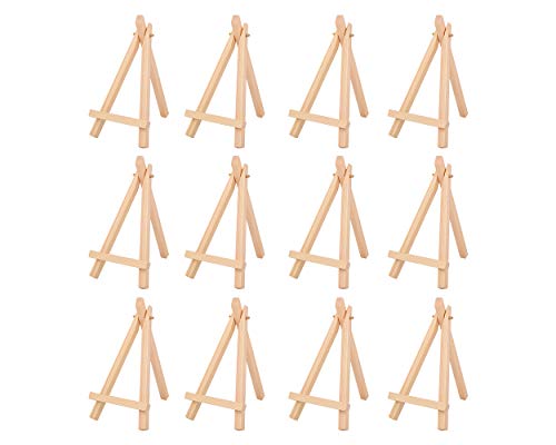 SCSpecial 6 Zoll Mini Holz Staffelei Schreibtisch Display Staffelei Set von 12 Ständer für Gemälde Karten Fotos von SCSpecial