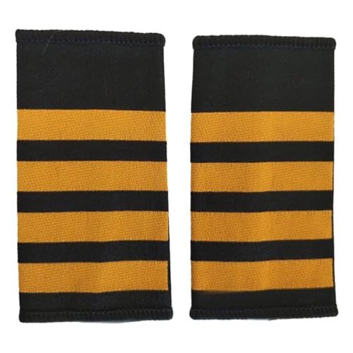 Epauletten Luftfahrt Professionelle Epaulette Mit Stangen Bühnenaufführungen Requisiten Epaulet Kostümzubehör 2 Stück Kapitän Schulterstangen Uniformzubehör von SCUDGOOD