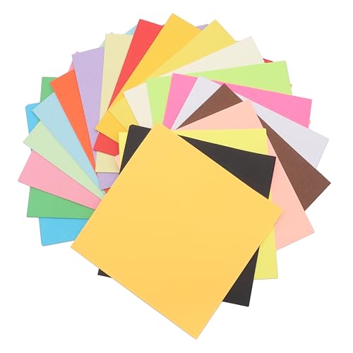 SCXCLY Origami-Papier, 200 Blatt, 20 Farben (150 mm x 150 mm), gemischte Verpackung, für Bastelarbeiten, mit schönen Wünschen von SCXCLY