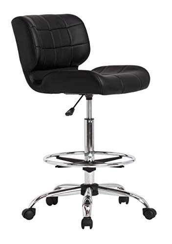 Studio Designs Zeichenarbeitsstuhl mit Fußstütze, höhenverstellbar, konturiert, für Schreibtisch oder Zeichentisch, Schwarz Studio Designs Zeichenarbeitsstuhl mit Fußstütze, höhenverstellbar, konturiert, für Schreibtisch oder Zeichentisch, Schwarz von SD STUDIO DESIGNS