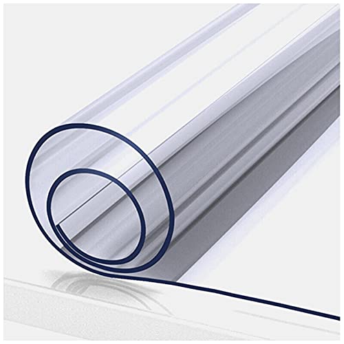 Klare Tischdecke, Rechteckige Tischdecke aus Kunststoff Wischbares PVC wasserdichte öldichte Tischdecke, für den Tisch im Esszimmer(Color:1mm,Size:100x160cm) von SDAFDPro