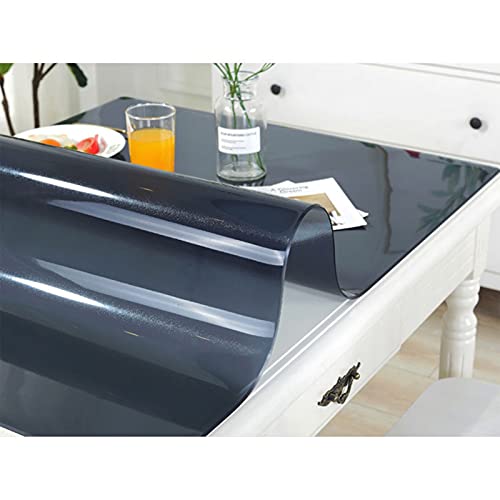 PVC-tischschutz,Transparent Schwarz Grundschüler Schreibtisch Tischfolie Schutzfolie Folie Wasserdicht Lernen Tischset Schreiben Tischdecke (Dicke:2mm,Größe:70x70cm/27.5x27.5in) von SDAFDPro