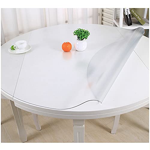 Runde Tischfolie Schutzfolie Glasklar Folie Lebensmittelgeeignet PVC Runden Tischdecke Matt Textur Schutztischdecke, wasserdichter Schutz,Größe wählbar(Thick:2mm,Diameter: 70cm) von SDAFDPro
