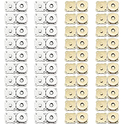40 Stück Magnetische Druckknöpfe, DIY Magnetknopf, Nähen Magnet Knopf, Magnetknopf Nähen Druckknöpfe, Magnetische Knopf Druckknöpfe, Für Taschen, Handwerk, Handtaschen, Kleidung, 14mm (Silber, Gold) 40 Stück Magnetische Druckknöpfe, DIY Magnetknopf, Nähen Magnet Knopf, Magnetknopf Nähen Druckknöpfe, Magnetische Knopf Druckknöpfe, Für Taschen, Handwerk, Handtaschen, Kleidung, 14mm (Silber, Gold) von Wenrou