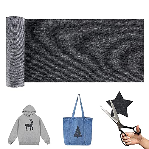 Wenrou Flicken Zum Aufbügeln, Bügelflicken, Jeans Flicken, Aufbügelflicken Für Jeans, Denim Patches Jeans, Flicken Zum Aufbügeln Kinder, Bügelflicken Für Die Reparatur, 10.5 x 150 cm, Schwarz Wenrou Flicken Zum Aufbügeln, Bügelflicken, Jeans Flicken, Aufbügelflicken Für Jeans, Denim Patches Jeans, Flicken Zum Aufbügeln Kinder, Bügelflicken Für Die Reparatur, 10.5 x 150 cm, Schwarz von Wenrou