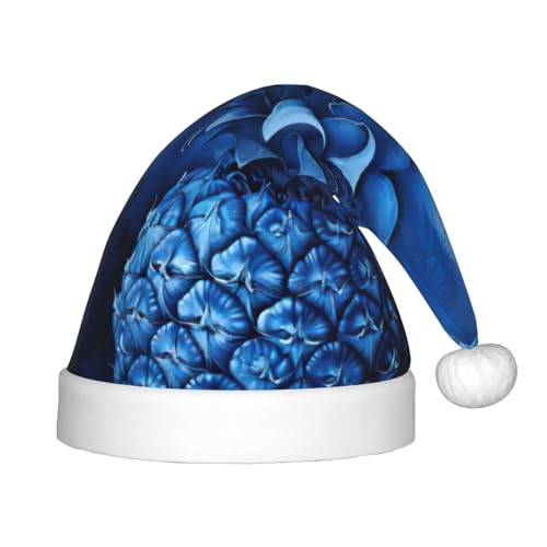 Blaue Ananas, 1 Packung Weihnachtsmützen, Plüsch-Weihnachtsmannmütze für Teenager, Weihnachtskostüm, Party und Feiertagsveranstaltung von SDEGTHO