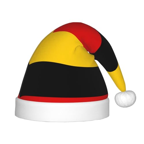 Deutsche Flagge, 1 Packung Weihnachtsmützen, Plüsch-Nikolausmütze für Teenager, Weihnachtskostüm, Party und Feiertagsveranstaltung von SDEGTHO