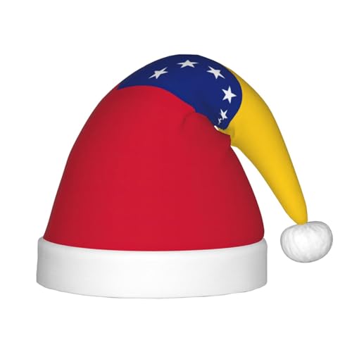 Flagge von Venezuela, 1 Packung Weihnachtsmützen, Plüsch-Weihnachtsmannmütze für Teenager, Weihnachtskostüm, Party und Feiertagsveranstaltung von SDEGTHO