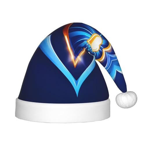 Himmelblaues Herz, 1 Packung Weihnachtsmützen, Plüsch-Weihnachtsmannmütze für Teenager, Weihnachtskostüm, Party und Feiertagsveranstaltung von SDEGTHO