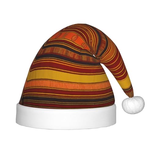 Indianer-Muster, 1 Packung Weihnachtsmützen, Plüsch-Weihnachtsmannmütze für Teenager, Weihnachtskostüm, Party und Feiertagsveranstaltung von SDEGTHO