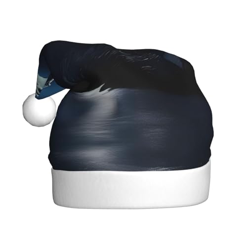 Moonlight Leuchtturm 1 Packung Weihnachtsmützen Plüschstoff Nikolausmütze für Weihnachten, Kostümparty und Feiertagsveranstaltung von SDEGTHO