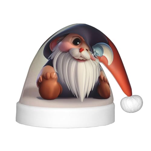 Niedliche Zwergenmütze, 1 Packung Weihnachtsmützen, Plüsch-Weihnachtsmannmütze für Teenager, Weihnachtskostüm, Party und Feiertagsveranstaltung von SDEGTHO