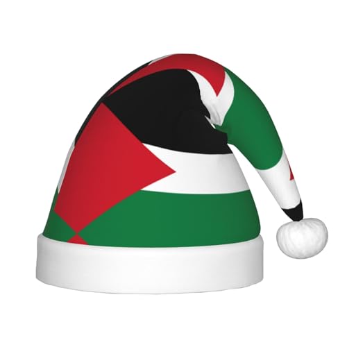Palästina-Flagge, 1 Packung Weihnachtsmützen, Plüsch-Weihnachtsmannmütze für Teenager, Weihnachtskostüm, Party und Feiertagsveranstaltung von SDEGTHO