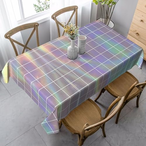 SDEGTHO Reflektierende quadratische Tischdecke für rechteckige Tische, Tischdecke für Esszimmer, Erntedankfest, Küchendekoration von SDEGTHO