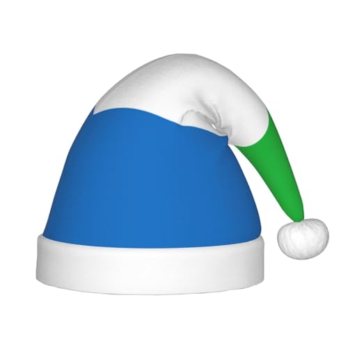 Sierra Leone Flagge, 1 Packung Weihnachtsmütze, Plüsch-Weihnachtsmannmütze für Teenager, Weihnachtskostüm, Party und Feiertagsveranstaltung von SDEGTHO