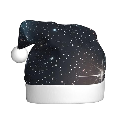 Sternsternhaufen Galaxien, 1 Packung Weihnachtsmütze, Plüschstoff, Weihnachtsmannmütze für Weihnachten, Kostümparty und Feiertagsveranstaltung von SDEGTHO