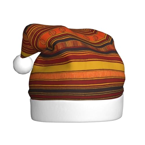 Weihnachtsmütze, Plüschstoff, Nikolausmütze, Indianer-Muster, für Weihnachten, Kostüm, Party und Urlaub, 1 Stück von SDEGTHO