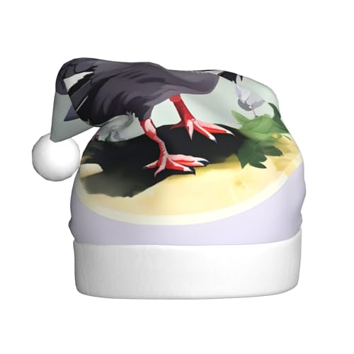 Weihnachtsmütze, Plüschstoff, Weihnachtsmannmütze, Weihnachtsmannmütze für Weihnachten, Kostümparty und Feiertagsveranstaltung, Grau von SDEGTHO