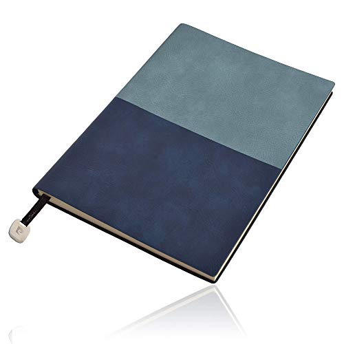 SDF PIERRE CARDIN Notizbuch DIN A5 Tagebuch Notizbuch Leder Notebook A5 gepunktet punktliniert dotted REPORTER (blau) von SDF
