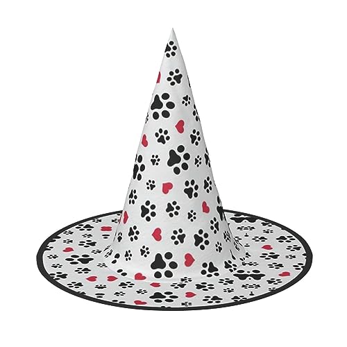 SDFHU Love Cat Paw Heart Puppy Foot Print Party Hut Halloween Karneval Hexen Hüte für Mottopartys Cosplay Urlaub Dekor von SDFHU