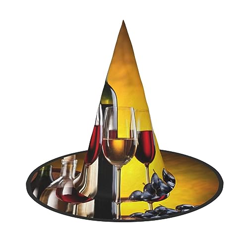 SDFHU Weinflaschen und Getränke-Druck, Partyhut, Halloween, Karneval, Hexenhüte für Mottopartys, Cosplay, Urlaubsdekoration SDFHU Weinflaschen und Getränke-Druck, Partyhut, Halloween, Karneval, Hexenhüte für Mottopartys, Cosplay, Urlaubsdekoration von SDFHU