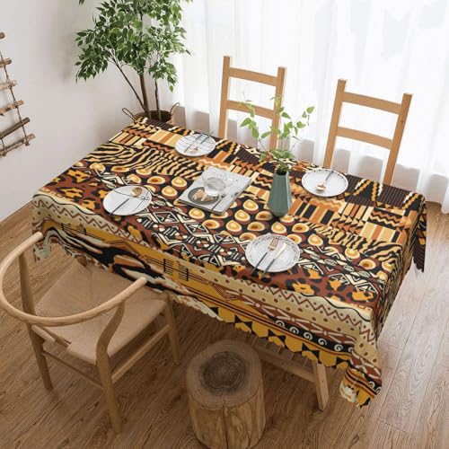 Tischdecke im afrikanischen Stil, Patchwork-Druck, vielseitig, 137,2 x 183,9 cm, waschbar, für Küche, Esszimmer, Party und Außenbereich Tischdecke im afrikanischen Stil, Patchwork-Druck, vielseitig, 137,2 x 183,9 cm, waschbar, für Küche, Esszimmer, Party und Außenbereich von SDFHU