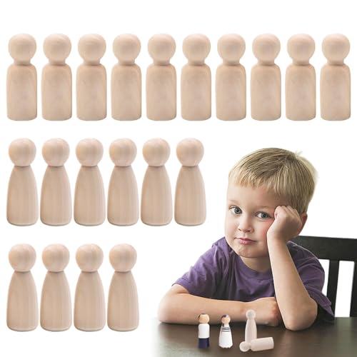 Holzfiguren zum Bemalen Spielfiguren Puppen zum Anmalen Holz Familie Figuren Holzkegel DIY für Basteln Malen Weihnachten Hochzeit Geburtstag Dekoratio 20 Stück Holzfiguren zum Bemalen Spielfiguren Puppen zum Anmalen Holz Familie Figuren Holzkegel DIY für Basteln Malen Weihnachten Hochzeit Geburtstag Dekoratio 20 Stück von SDFLKAE