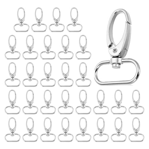 30 Stücke Schwenkverschluss Schwenker Schlüsselring Karabinerhaken Hummer Schlüsselanhänger Clip Haken für Taschen, Gürtel, Schlüsselbänder und Bastelzubehör 30 Stücke Schwenkverschluss Schwenker Schlüsselring Karabinerhaken Hummer Schlüsselanhänger Clip Haken für Taschen, Gürtel, Schlüsselbänder und Bastelzubehör von SDFLKAE