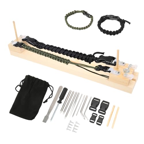 SDFLKAE Einstellbare Länge Paracord Jig Armband Maker, Holz Armband Jig Für Paracord Flechten Weben DIY Craft Tool SDFLKAE Einstellbare Länge Paracord Jig Armband Maker, Holz Armband Jig Für Paracord Flechten Weben DIY Craft Tool von SDFLKAE