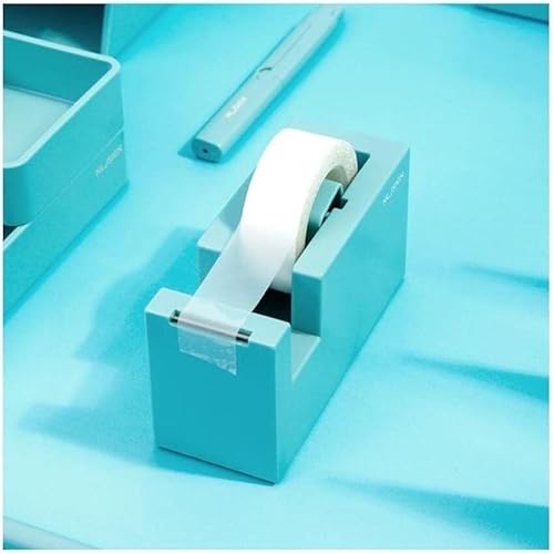 Klebebandabroller, Tragbarer Klebebandspender for den Schreibtisch mit Schneider – Magischer Klebebandhalter zur einfachen Aufbewahrung und for Schneiden von Kleberollen (Farbe: Blau)(Blu) von SDGBCXD