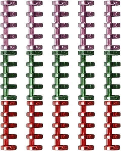 SDGBCXD Bindemittel, 5 Löcher Buchringe, 5-Ringe Loseblattbinderringe Scrapbooking Buchclips von SDGBCXD