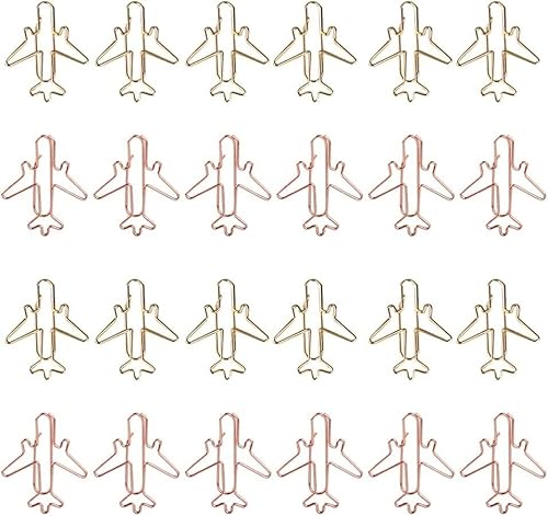 SDGBCXD Bindemittel, Flugzeug-Büroklammern, Lesezeichen-Clip, Büro-Büroklammern, Kartenhalter-Clips, Binder-Clips, 24 Stück SDGBCXD Bindemittel, Flugzeug-Büroklammern, Lesezeichen-Clip, Büro-Büroklammern, Kartenhalter-Clips, Binder-Clips, 24 Stück von SDGBCXD