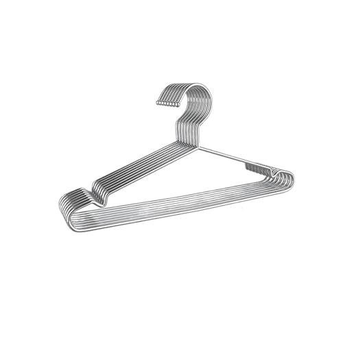 SDGBCXD Garderobenständer, 10/20 stücke Edelstahl Kleiderbügel Schrank Kleidung Organizer Hemd Kleiderschrank Lagerung Sparen Platz(Adult 42cm,10pcs) von SDGBCXD