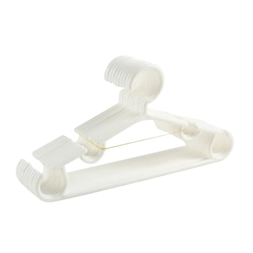 SDGBCXD Garderobenständer, 10 Teile/Satz Tragbare Kleiderbügel Mantel Kunststoff Kleiderbügel Haken Haushalt Kleidung Organizer 27x14cm(White) von SDGBCXD