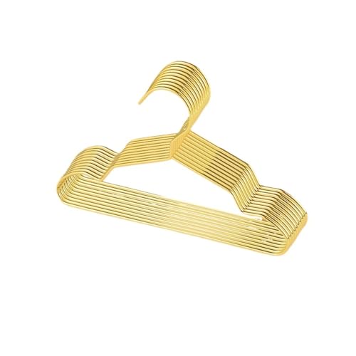 SDGBCXD Garderobenständer, 10 stücke 15/20/25 cm Kleine Goldene Kleiderbügel Kleiderbügel Mäntel Hosen Wäscheständer Kleiderschrank Kleiderbügel Erwachsene Rock Kleid(20cm) von SDGBCXD