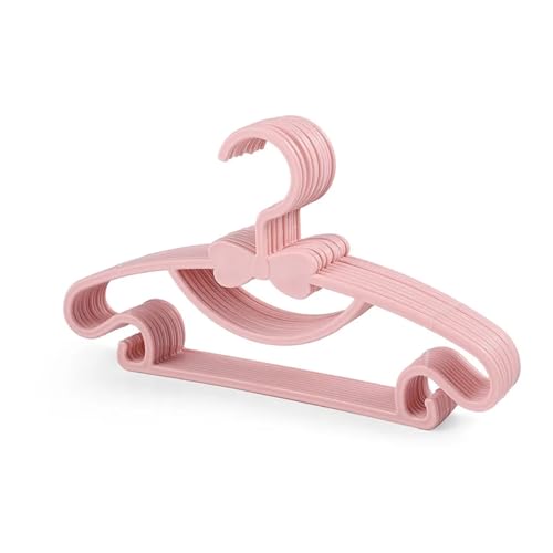 SDGBCXD Garderobenständer, 10 stücke Kleiderbügel Racks Tragbare Kunststoff Display Kleiderbügel Winddicht Mäntel Kleiderbügel Kleidung Organizer(Pink) von SDGBCXD