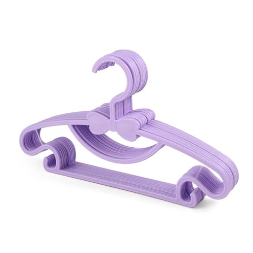SDGBCXD Garderobenständer, 10 stücke Kleiderbügel Racks Tragbare Kunststoff Display Kleiderbügel Winddicht Mäntel Kleiderbügel Kleidung Organizer(Purple) von SDGBCXD