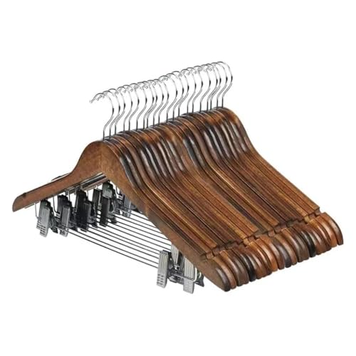 SDGBCXD Garderobenständer, Holzbügel aus Holz for Jacke/Rock/Mantel/Kleid/Bluse(20pcs Vintage) von SDGBCXD