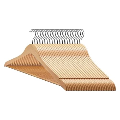 SDGBCXD Garderobenständer, Holzbügel aus Holz for Jacke/Rock/Mantel/Kleid/Bluse(30pcs Natural) von SDGBCXD