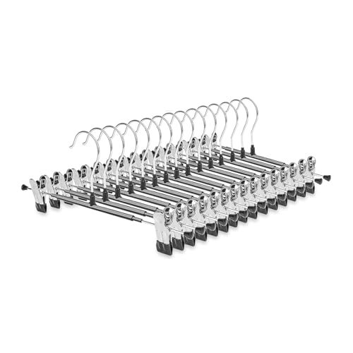 SDGBCXD Garderobenständer, Hosenclip Haushalt Nahtlose Hosenständer Haushalt Edelstahl Hängende Kleidung Rock Hängende Hosen Kleiderbügel(Black5pcs) von SDGBCXD