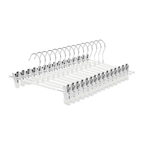 SDGBCXD Garderobenständer, Hosenclip Haushalt Nahtlose Hosenständer Haushalt Edelstahl Hängende Kleidung Rock Hängende Hosen Kleiderbügel(White5pcs) von SDGBCXD
