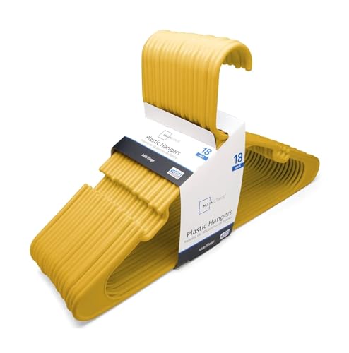 SDGBCXD Garderobenständer, Kleiderbügel, 18er-Pack, Anzeigetafel, gelb, Kunststoff, geeignet for Kleidung von Erwachsenen oder Teenagern, sichert das Kleidungsstück SDGBCXD Garderobenständer, Kleiderbügel, 18er-Pack, Anzeigetafel, gelb, Kunststoff, geeignet for Kleidung von Erwachsenen oder Teenagern, sichert das Kleidungsstück von SDGBCXD