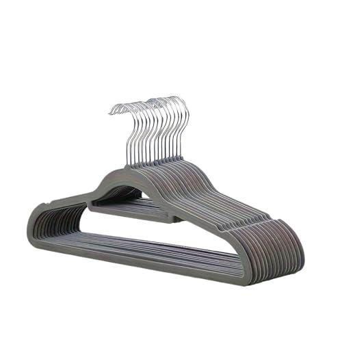 SDGBCXD Garderobenständer, Kleiderbügel for den Haushalt for Erwachsene, rutschfest, um Schulterwinkel zu verhindern, Keine Spur, kann gefaltet Werden, hängender Kleiderbügel(Grey) von SDGBCXD